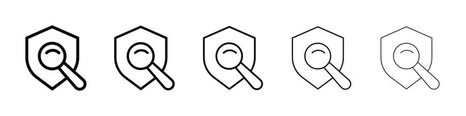 Security scan icon filled flat sign concept for web design.