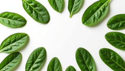 Obraz premium Minimal Spinach Banner with Copy Space