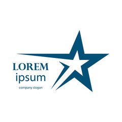 Obraz premium successful victory star logo design