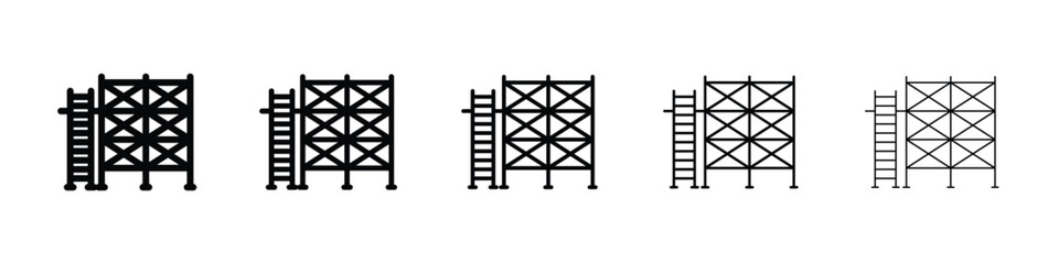 Scaffolding icon filled flat sign concept for web design.