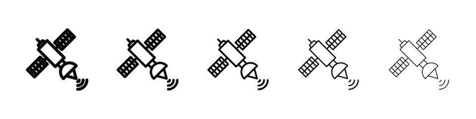 Satellite icon filled flat sign concept for web design.