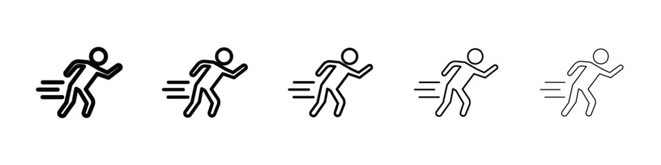 Running icon filled flat sign concept for web design.