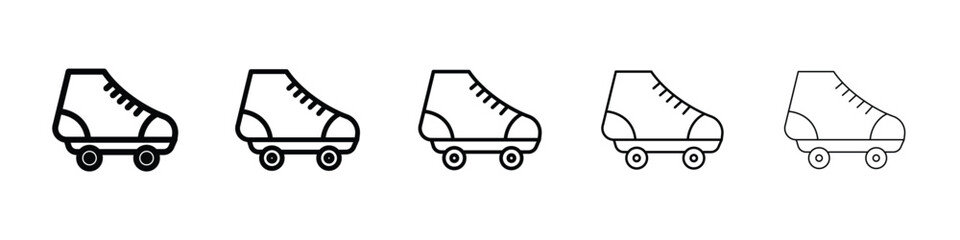 Roller skates icon filled flat sign concept for web design.