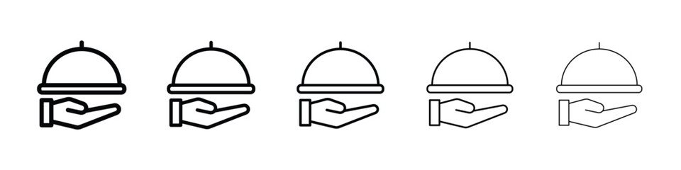 Restaurant Tray icon filled flat sign concept for web design.