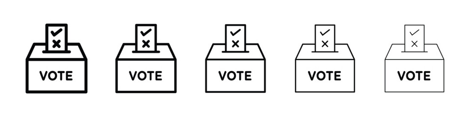 Referendum icon filled flat sign concept for web design.