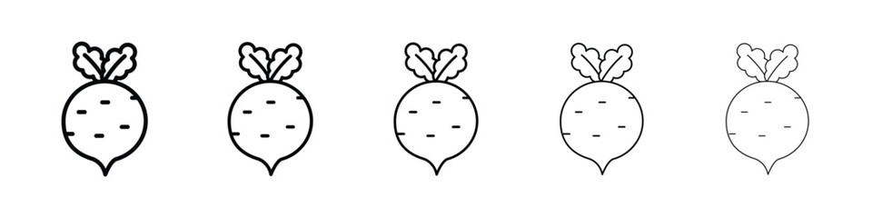 Radish icon filled flat sign concept for web design.