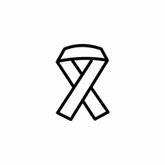 awareness ribbon icon sign vector