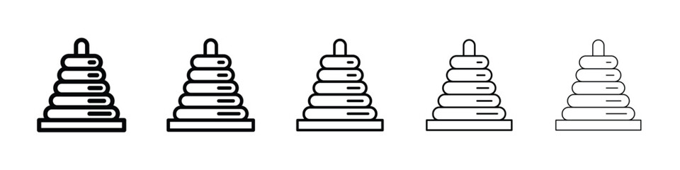 Pyramid Toy icon filled flat sign concept for web design.