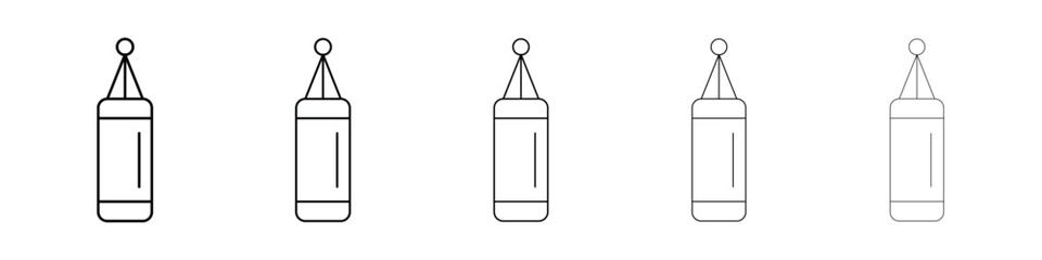 Punching bag icon filled flat sign concept for web design.