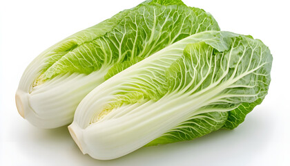 One fresh Chinese cabbage isolated on white
