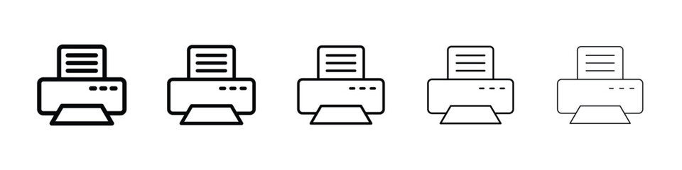 Print icon filled flat sign concept for web design.