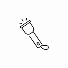 flashlight light source icon sign vector