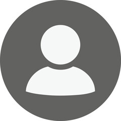 generic user profile avatar icon, simple gray person silhouette, vector design

