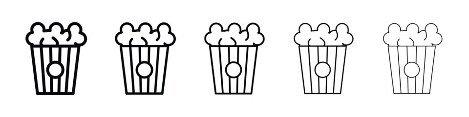 Popcorn icon filled flat sign concept for web design.