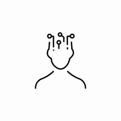 head circuits  icon sign vector