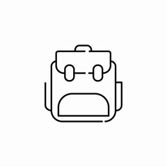 hiking backpack gear icon sign vector