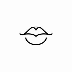 lips mouth smile icon sign vector