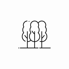 mountain tree icon sign vector