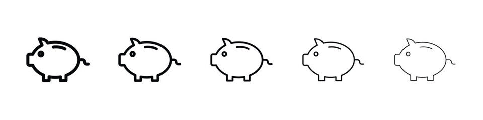 Piggy bank icon filled flat sign concept for web design.