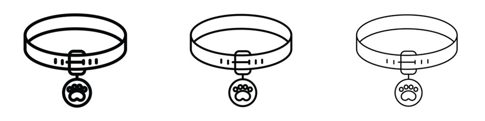 Pet collar icon filled flat sign concept for web design.