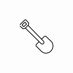 shovel digging tool icon sign vector