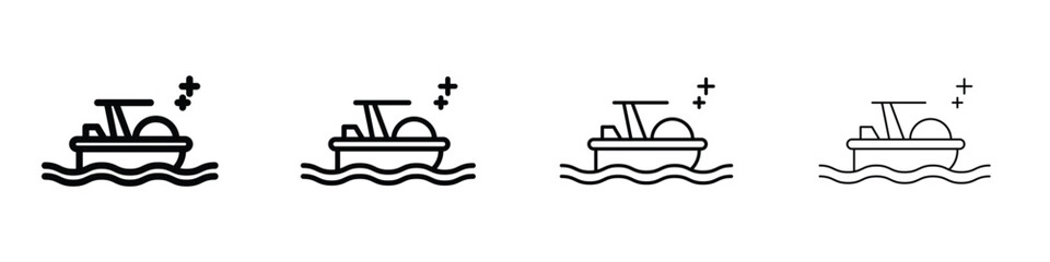 pedalo icon filled flat sign concept for web design.