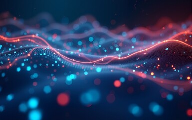 Disruptive FinTech Innovations with Dynamic Data Flow and Ethereal Impressionist Visuals. High quality