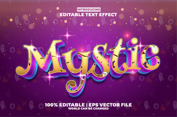 Mystic editable text effect in modern trend style