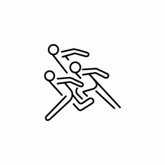 three running men competition icon sign vector