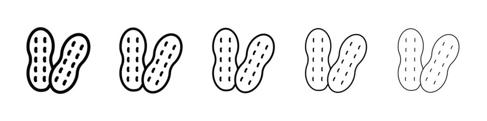 Peanut icon filled flat sign concept for web design.