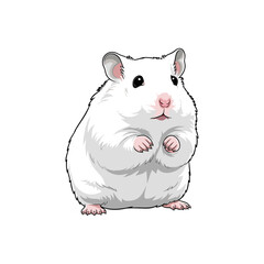 hamster vector illustration on white background