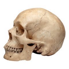 Fototapeta premium Isolated Transparent Skull on White Background for Medical Use