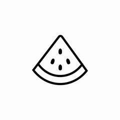 watermelon fruit slice icon sign vector