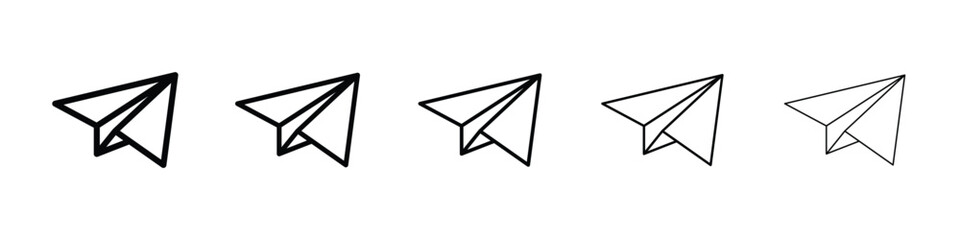 Paper plane icon filled flat sign concept for web design.
