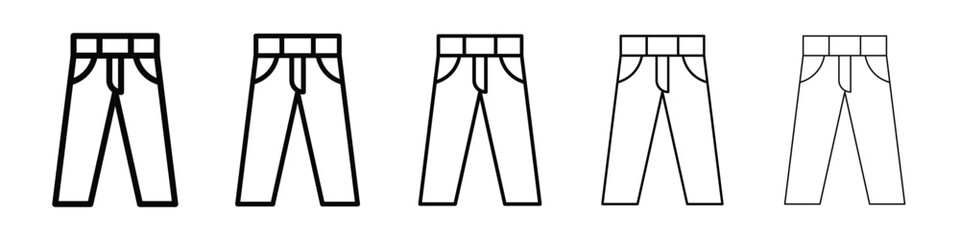 Pants icon filled flat sign concept for web design.
