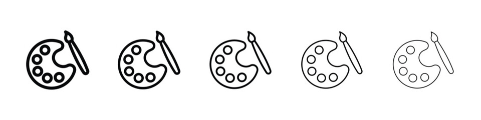 Palette icon filled flat sign concept for web design.