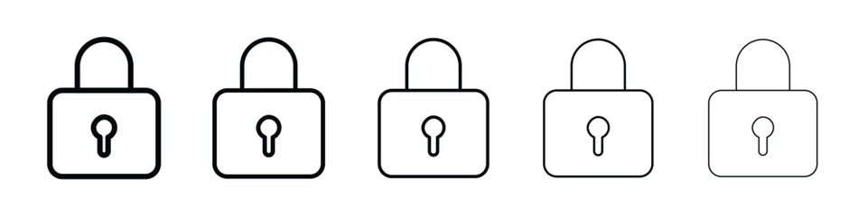 Padlock icon filled flat sign concept for web design.