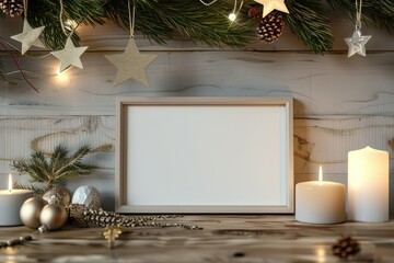 High Resolution Visual of Minimalist Christmas Frame Mockup
