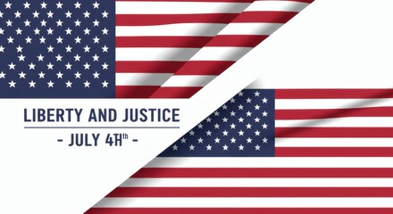 Fototapeta premium Celebrating Independence Day American Flag Design for July 4th