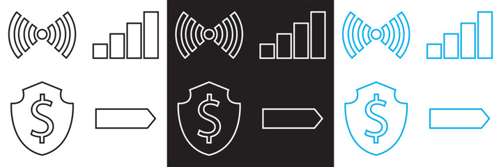 Icons for public navigation. Vector for websites, mobile interfaces, presentations, banner, visual branding etc. Vector illustration. isolated on white and black background. EPS 10