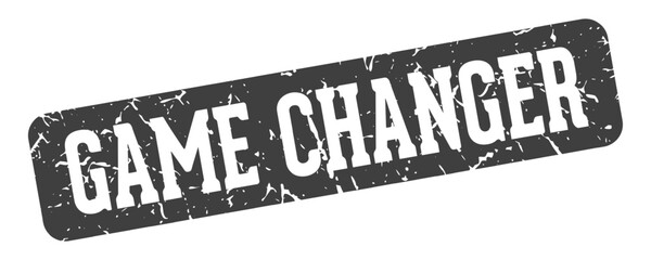 game changer rectangular sign. game changer stamp