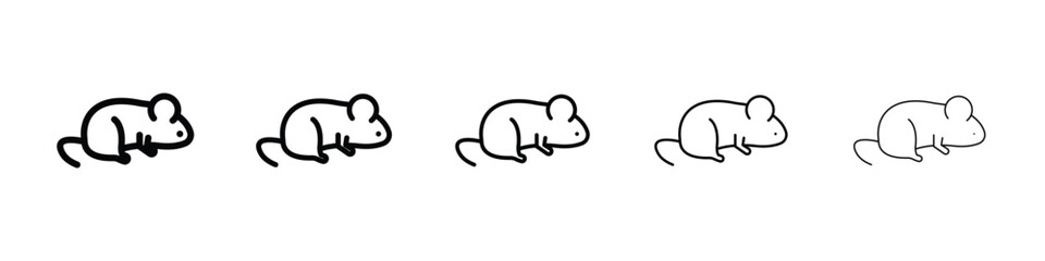 Mouse animal icon filled flat sign concept for web design.