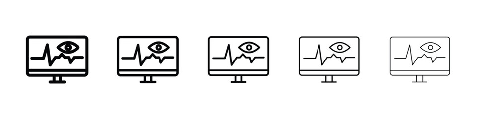 Monitoring icon filled flat sign concept for web design.