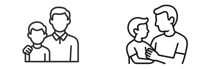 Fathers bonding with their children in intimate moments of love and connection