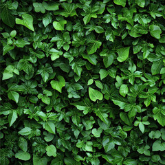 Lush green leaves create vibrant and refreshing backdrop, showcasing various shades and textures of foliage