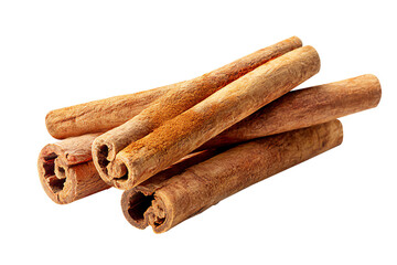 Cinnamon spice isolated. Cinnamon sticks on a white background