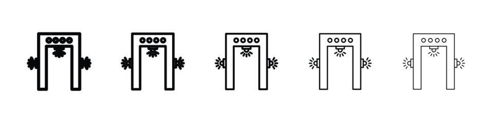 Metal detector icon filled flat sign concept for web design.