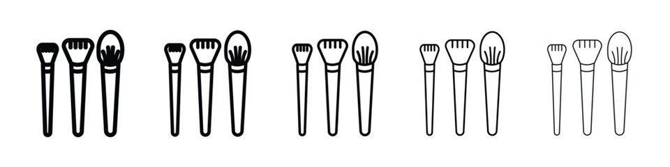Makeup brush icon filled flat sign concept for web design.