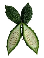 Bitter Gourd (Momordica charantia) Isolated on White Background
Bitter gourd or Momordica charantia...