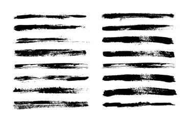 Black paint ink brush strokes